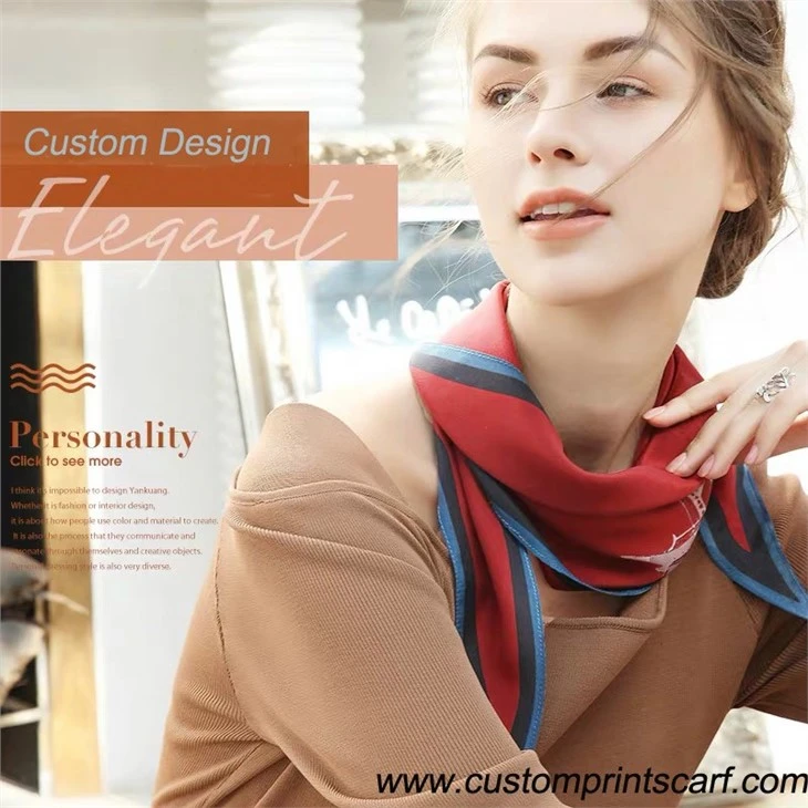 Custom Elegant Diamond Shape Silk Scarf
